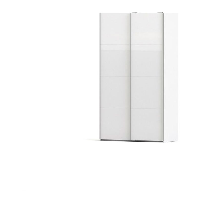 Ebuy24 Veto Kleiderschrank A 2 Türig H220 Cm X B122 Cm Weiss, Weiss Hochglanz.