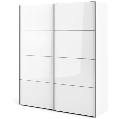Veto Kleiderschrank B 2 türig H220 cm x B182 weiss, hochglanz weiss.