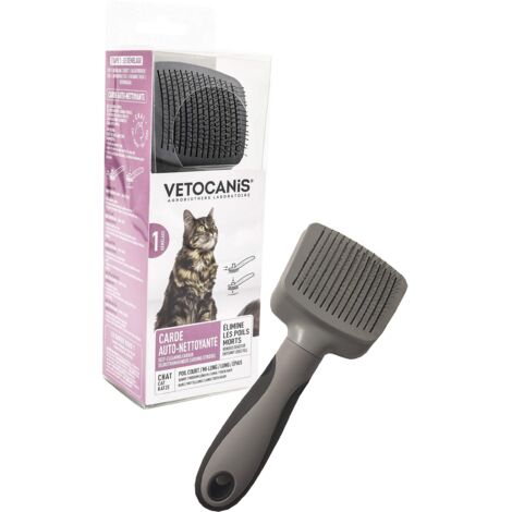 VETOCANIS - Spazzola Retrattile e autopulente per Gatti, 0,16301 kg