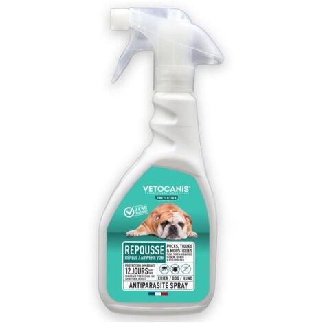LES TENDANCES VETOCANIS Spray anti-puces, anti-tiques et anti-moustiques - Pour Chien - 500 ml