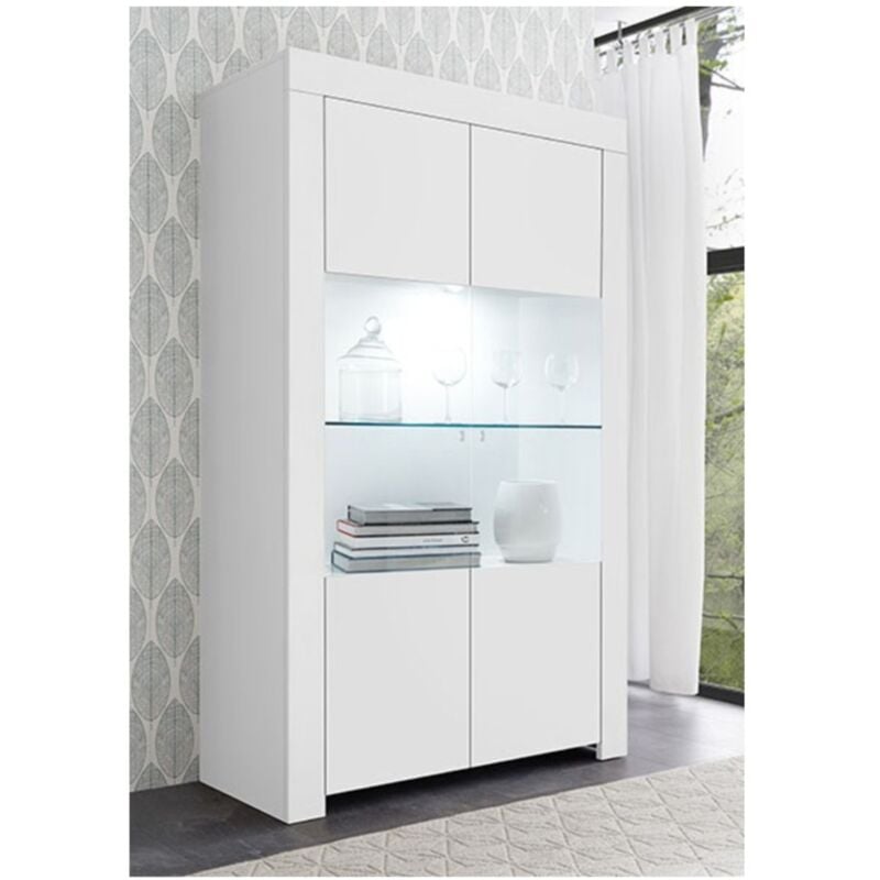 Vetrina 2 ante linea Clear in Bianco Opaco 20 17 38 06