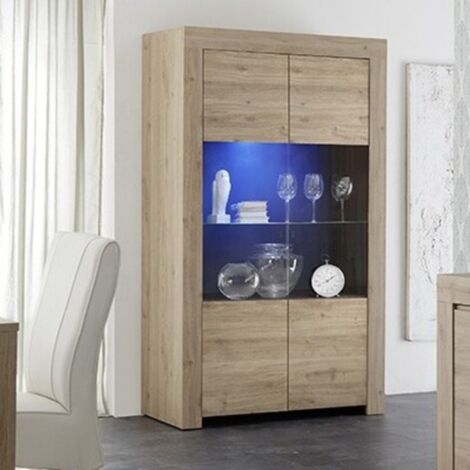 Vetrina 2 ante linea Clear in Rovere Cadiz