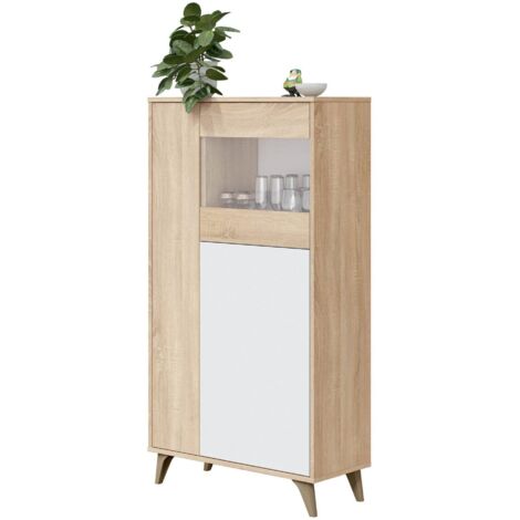Credenza alta a tre ante e vetrinetta Scandola Mobili