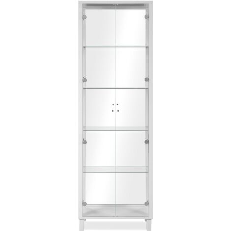 Vetrina colore bianco con 2 ante e 4 ripiani Albi52A 62x33x189H