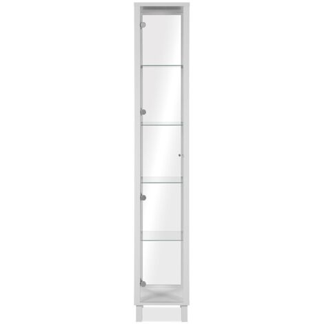 Vetrina colore bianco con anta e 4 ripiani Albi52A 33x33x189H