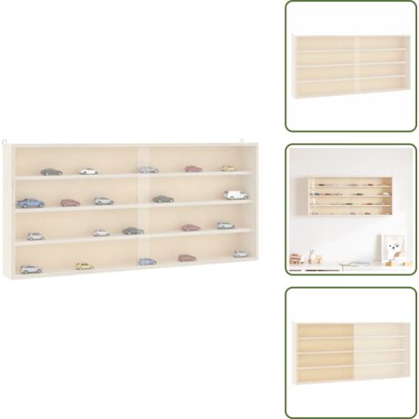 Vetrina con ante trasparenti - vidaXL Vetrina da collezione in legno con ante 80x8,5x37cm - Vetrina con ripiani
