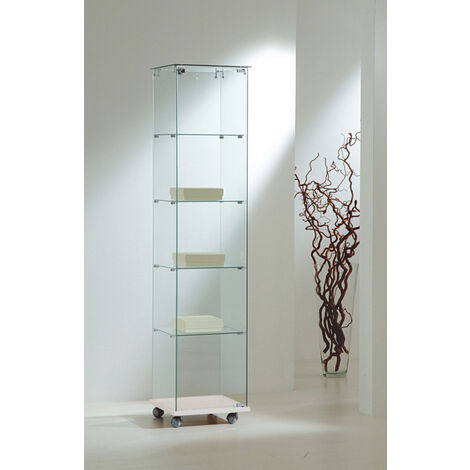 Vetrina Cristalli Temperati 40x40x180cm LL OF418E Made in Italy