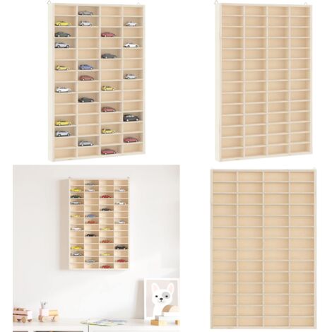 Vetrina da collezione in legno con 56 scomparti 40x4,5x60cm - Vetrina in legno - Organizzazione