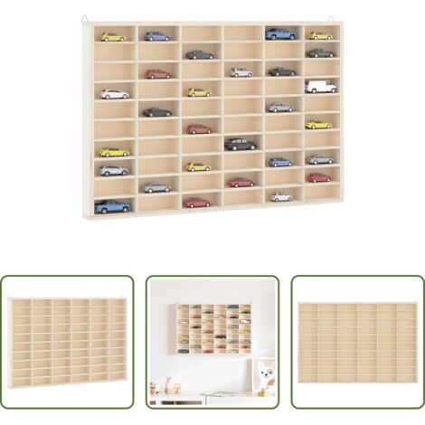 Vetrina da collezione -  Vetrina da collezione in legno con 60 scomparti 60x4,5x40,5cm