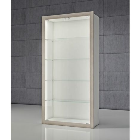 Vetrina in cristalli temperati 100 x 40 x 210 cm QF/S