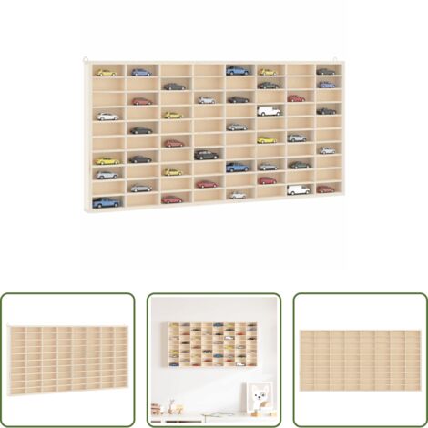 Vetrina in legno -  Vetrina da collezione in legno con 80 scomparti 80x4,5x40,5cm