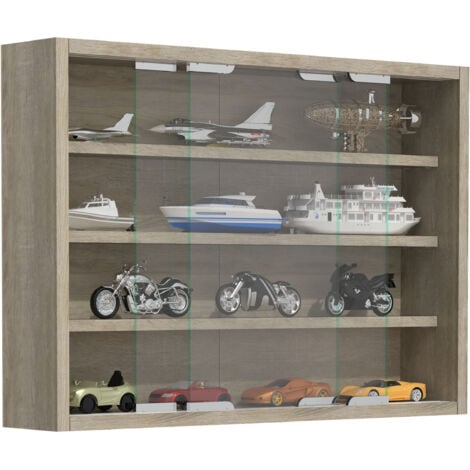 EBUY24 vetro con vetro di sicurezza ESG Dimensioni: A. 40 x L. 57 x T. 10 cm Vetrina appesa vetro Moderno e salvaspazio Vetrina in vetro - Agisa M (rovere Sonoma)