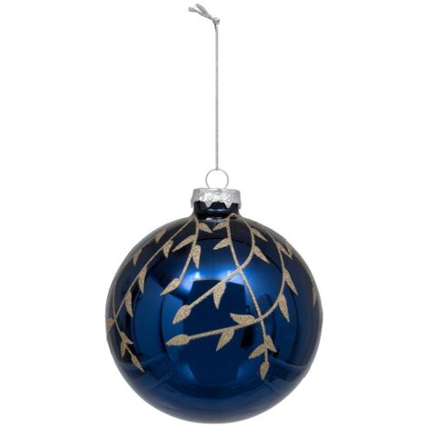 Vetro bdn 100 mm bch paill blu - Feeric lights & christmas