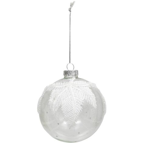 Vetro bdn 90mm pizzo bl - Feeric lights & christmas