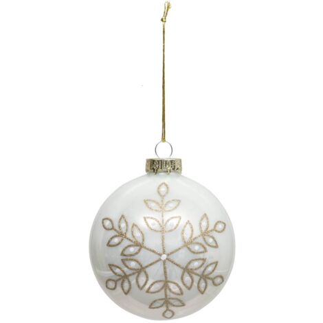 Vetro bdn 90mm scaglia perla bl - Feeric lights & christmas