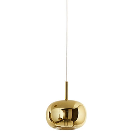 Vetro Borosilicato Contemporaneo Rain Oro Specchiato D22,5 Senza Rosone