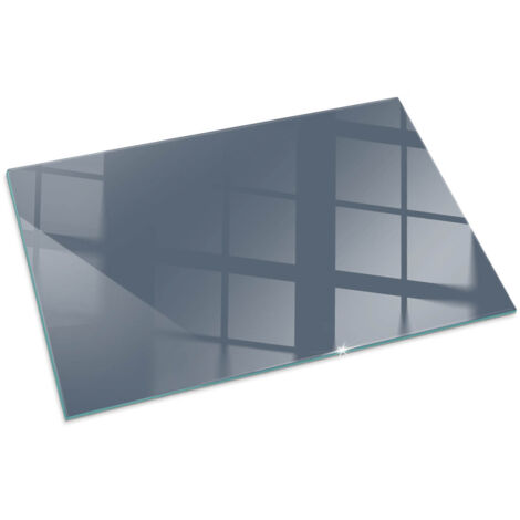 Vetro Decorativo Per Camino E Soggiorno Piastra In ESG Vetro Moderno Per Stufa A Legna Per Camino Colore blu scuro 100x70 cm