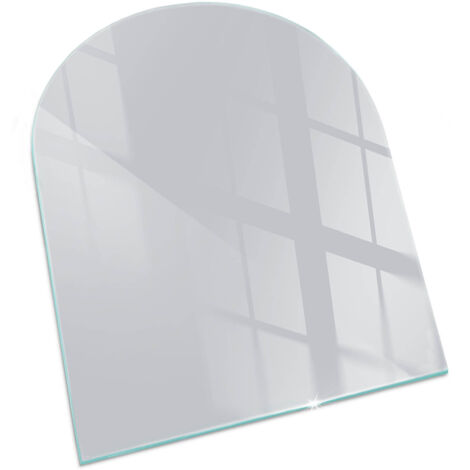 Vetro Decorativo Per Camino E Soggiorno Piastra In ESG Vetro Moderno Per Stufa A Legna Per Camino Colore Grigio 80x70 cm