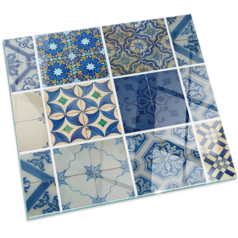 Vetro Decorativo Per Camino E Soggiorno Piastra In ESG Vetro Moderno Per Stufa A Legna Per Camino Motivo per piastrelle in ceramica Quadrato 60x60 cm