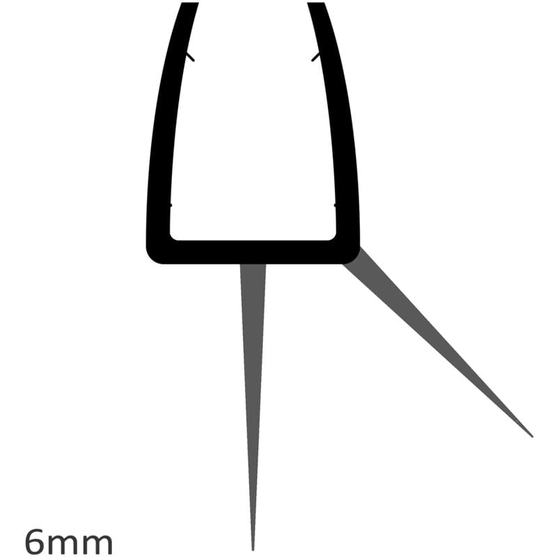 Image of Bernstein - Ricambio Cabine doccia - spessore vetro 6 mm, 8 mm - guarnizione doccia fondo porta - larghezza selezionabile vetro esg con 6mm di