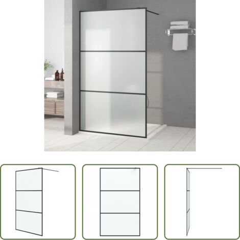 Vetro ESG -  Parete Doccia Walk in 115x195 cm Vetro Smerigliato ESG