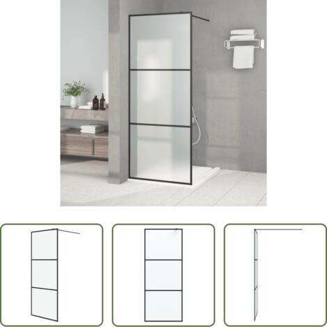 Vetro ESG -  Parete Doccia Walk in 80x195 cm Vetro Smerigliato ESG