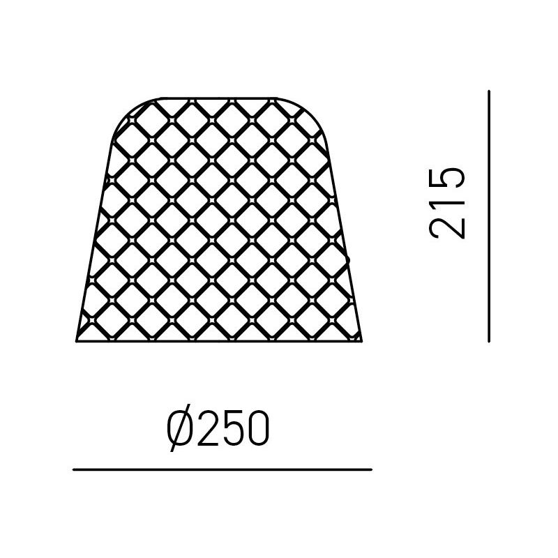 Vetro Piccolo Diam 25 Cm Alice Decorato Bianco