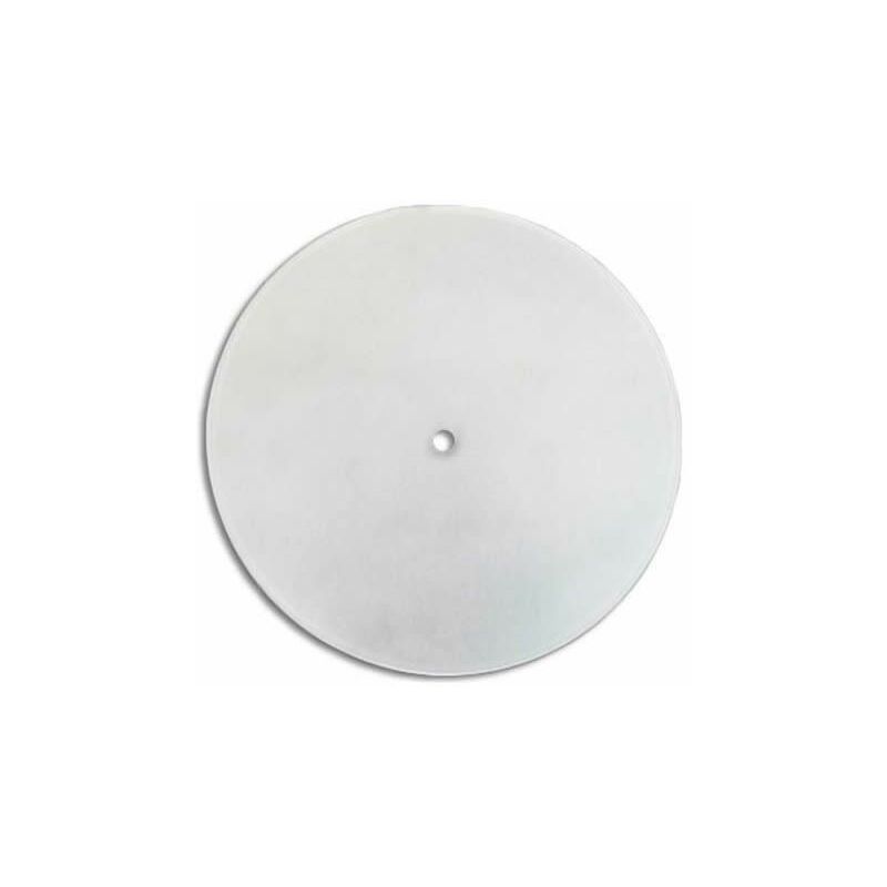 Vetro rotondo curvo opaco con foro centrale 30 cm