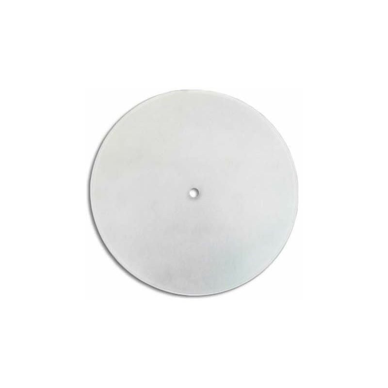 Vetro rotondo curvo opaco con foro centrale 30 cm