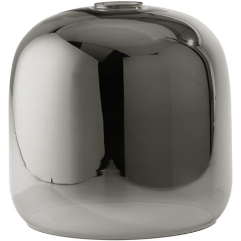 Vetro soffiato  fumé specchiato Anima con attacco E27 d.22cm h.22cm