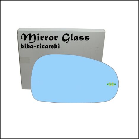 Vetro specchio nudo adesivo blue lato dx-passeggero per audi tt i (8n) 1998-2006