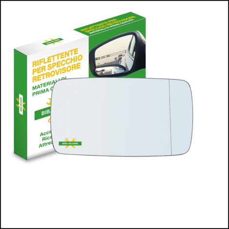 Vetro specchio retrovisore asferico lato dx-passeggero per ford escort dal 1990-