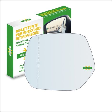 Vetro specchio retrovisore cromato asferico lato sx-guidatore per honda cr-v iii