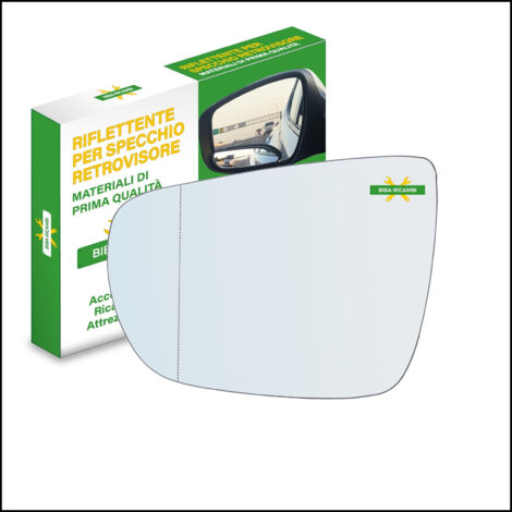 Vetro specchio retrovisore cromato asferico lato sx-guidatore per kia carens iv