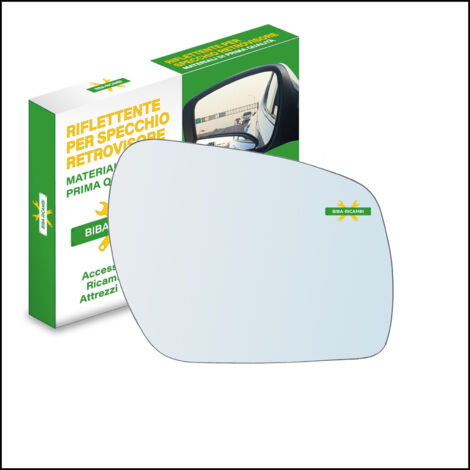 Vetro specchio retrovisore cromato lato dx-passeggero per ford fiesta v (jh) sol