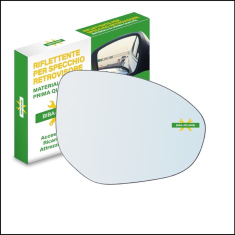 Vetro specchio retrovisore cromato lato dx-passeggero per mazda 3 ii (bl) dal 20