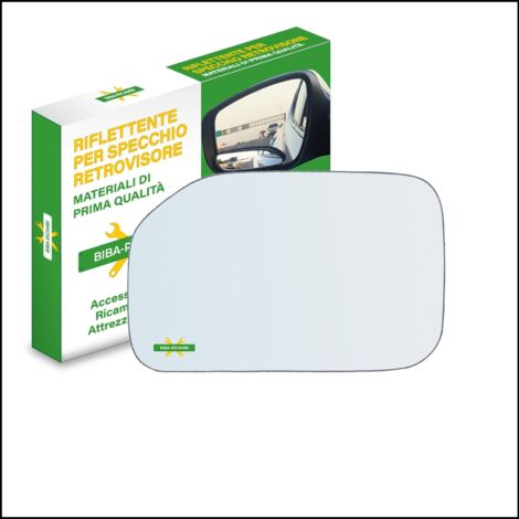 Vetro specchio retrovisore cromato lato dx-passeggero per peugeot 106 ii (1) dal