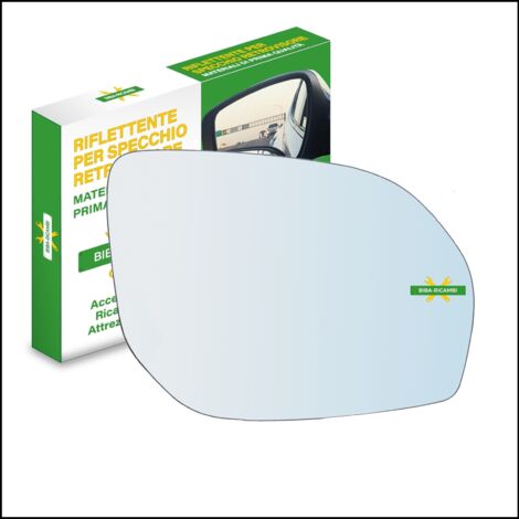 Vetro specchio retrovisore lato dx-passeggero (specchio piu grande)