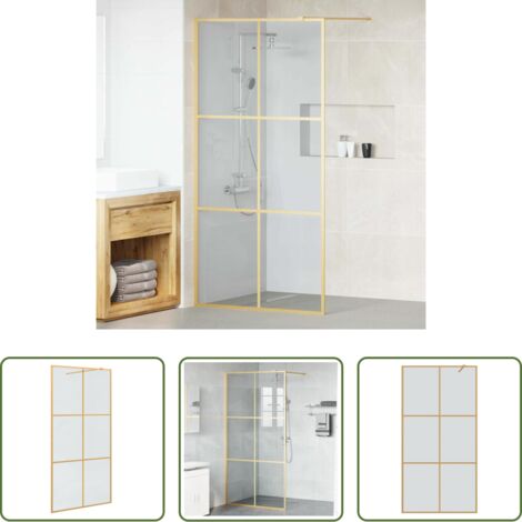 Vetro temperato -  Parete Doccia Walk-in Oro 100 x 195 cm vetro temperato