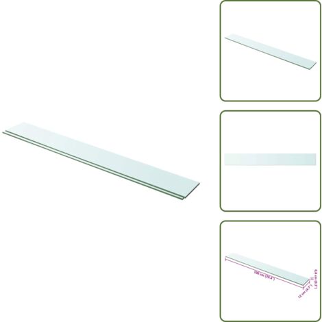 Vetro temperato - vidaXL Mensole in Vetro Trasparente 2 pz 100x12 cm - Supporto per oggetti