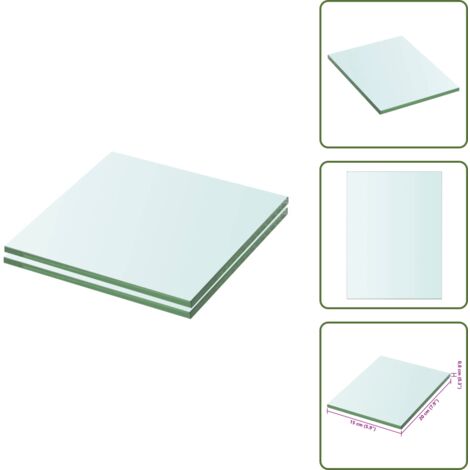 Vetro temperato - vidaXL Mensole in Vetro Trasparente 2 pz 20x15 cm - Supporto per prodotti