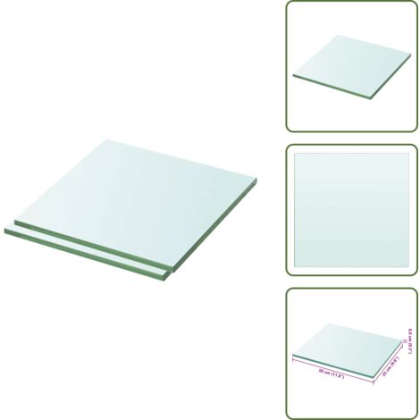 Vetro temperato - vidaXL Mensole in Vetro Trasparente 2 pz 30x25 cm -