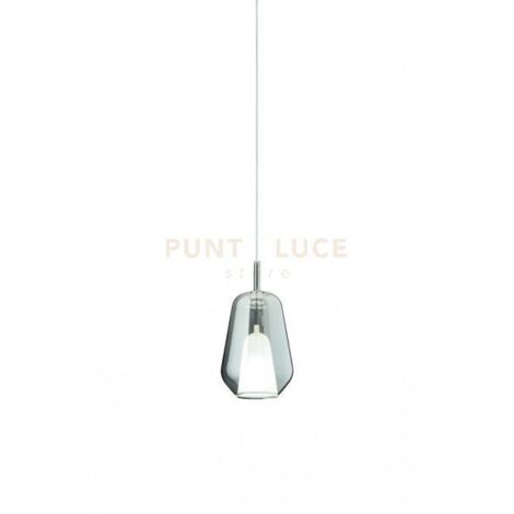 VETRO THELMA 1 FUME' D.19CM H.35CM 1 LUCE ATTACCO E27 BASE D'ATTACCO ACQUISTABILE SEPARATAMENTE