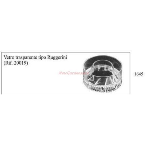 Vetro trasparente per motocoltivatore RUGGERINI 1645