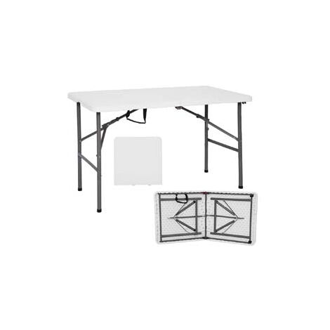 Vette tavolo set birreria pieghevole in HDPE bianco cm.122x60x74H per bar giardino terrezza