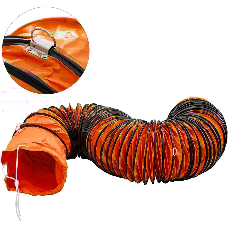 VEVOR Tuyaux en PVC 25pi 10po Tuyau flexible PVC Resistant a lusure Cordes ajustables pour ventilateur deextraction