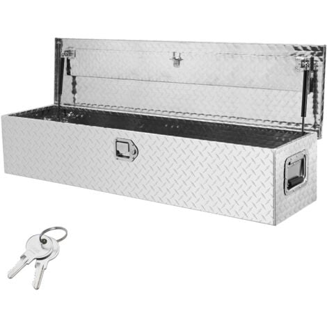 VEVOR 1219 x 381 x 381 mm Werkzeugkasten für Lkw-Ladefläche, Abschließbar 177 L Truckbox Werkzeugbox Aufbewahrungs-Werkzeugkasten, 50 kg Tragfähigkeit Werkzeugkiste Organizer für Wohnmobil, PKW usw.