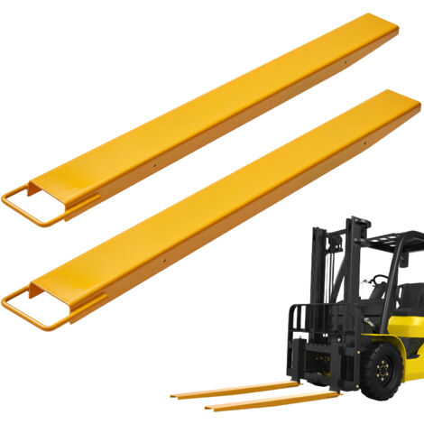 MOPHORN VEVOR 2er-Set Gabelverlängerungen 1520 mm Zinkenverlängerung 1,815 Tonnen Tragfähigkeit Gabelzinken Q235 Kohlenstoffstahl einteiliges Design Palettengabelverlängerung Kompatibel mit 106 mm Gabeln