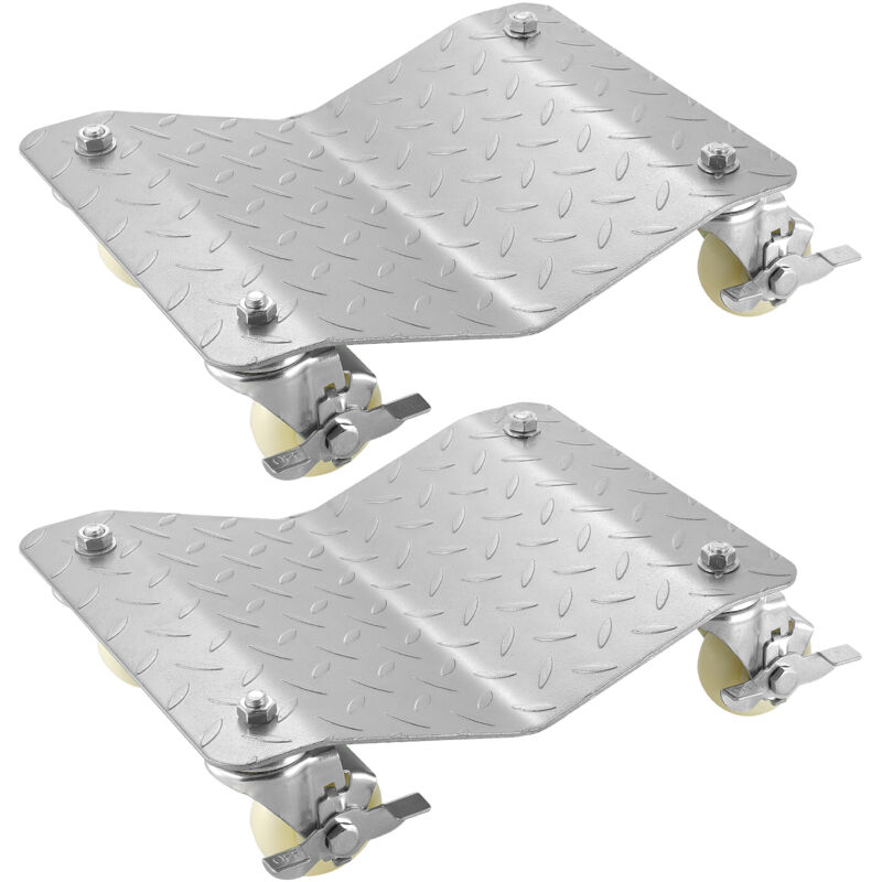 VEVOR Chariots de Manutention Voiture 2 pcs, Capacité 500 kg, Plate-forme 48x30 cm, pour Atelier.
