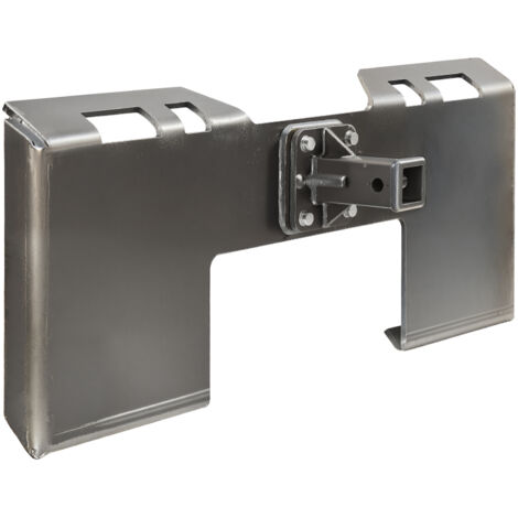 VEVOR 3/8" Skid Steer Attachment Plate, Skid Steer Mount Plate with 2.28" Hitch Receiver, Quick Attachment Loader Plate, Compatible with Deere, Kubota, Bobcat, Mahindra Skid Steers and Tractors
